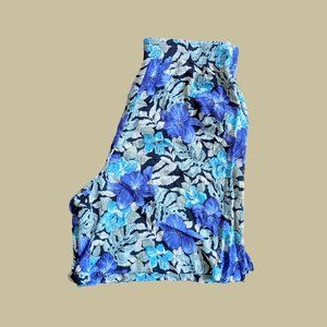 Vintage stretch waist floral pocket shorts size L
